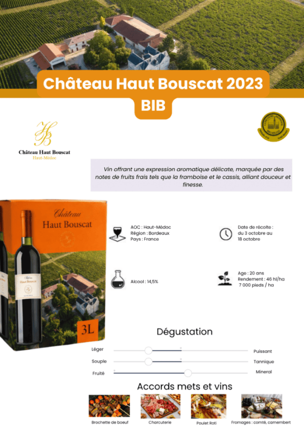 BIB 3 L Château Haut Bouscat 2023