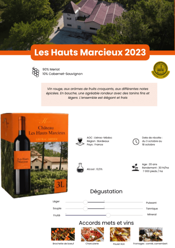 BIB 3 L Château Les Hauts Marcieux 2023