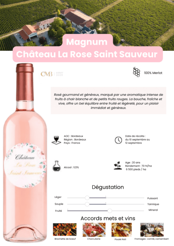 Magnum Château La Rose Saint Sauveur Rosé